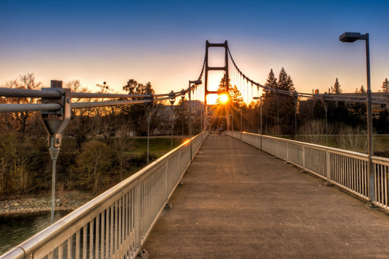 Sunset on Guy West Bridge